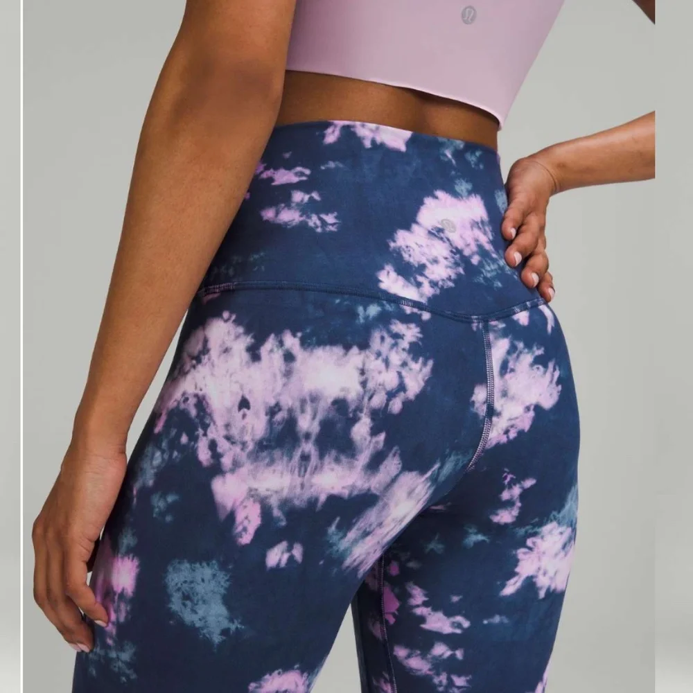SOLD! Lululemon Align High-Rise Pant 25" Circulate Tie Dye Mineral Blue Multi - Picture 2 of 4